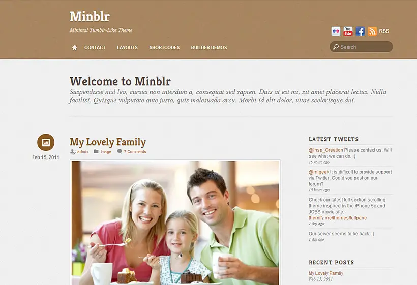 Themify Minblr WordPress Theme v7.0.2 - 简约博客主题