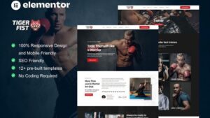 TigerFist - Martial Arts Elementor Template Kit