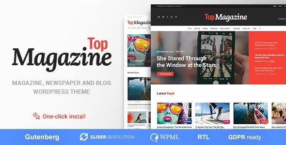 Top Magazine (v1.2.3) Blog and News WordPress Theme