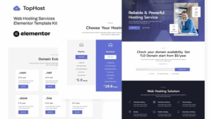 TopHost - Web Hosting Services Elementor Template Kit