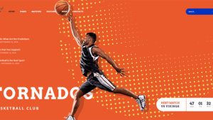 Tornados (v2.3.0) Basketball NBA Team WordPress Theme