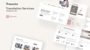 Transvice - Translation Website Elementor Template Kit