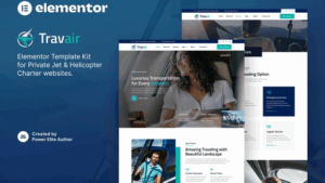 Travair - Private Jet & Helicopter Charter Elementor Template Kit