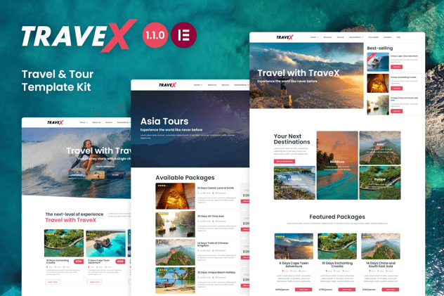 TraveX - Travel & Tour Agency Template Kit