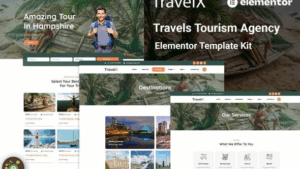 TravelX - Travels Tourism Agency Elementor Template Kit