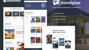 Travelplan - Tour & Travel Agency Elementor Template Kits