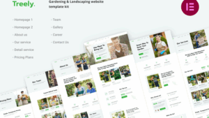 Treely Landscape & Gardening Elementor Template Kit
