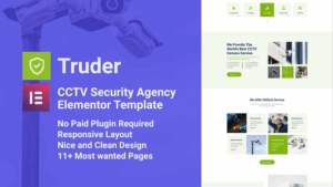 Truder - CCTV Security Service Elementor Template Kit