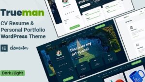 Trueman (v1.3.2) CV Resume WordPress Theme (Activated**)