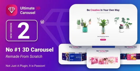 Ultimate 3D Carousel v.2.0 WordPress插件 - 终极3D轮播展示工具