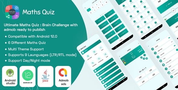 Ultimate Maths Quiz v1.7 Brain Challenge With Admob Ready to Publish