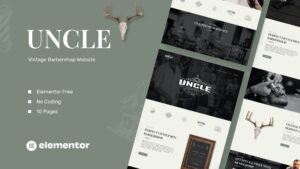 Uncle - Barbershop Elementor Template Kit