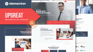 Upgreat - Business Service Corporate Elementor Template Kit