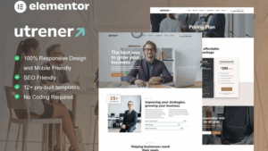 Utrener - Business Coach Elementor Pro Template Kit