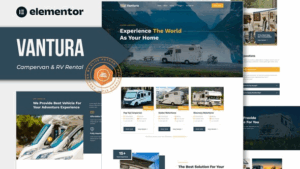 Vantura - Campervan & RV Rental Elementor Template Kit