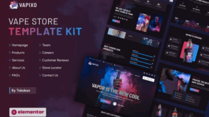 Vapixo - Vape Store Elementor Pro Template Kit