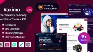 Vaximo (v2.9) Cyber Security Company WordPress Theme