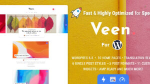 Veen (v2.6.0) Minimal & Lightweight Blog for WordPress [Activated]