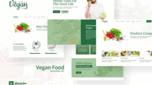 Vegan Restaurant Elementor Template Kit