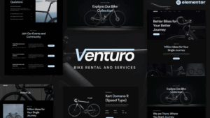 Venturo - Bike Rental and Services Elementor Template Kit