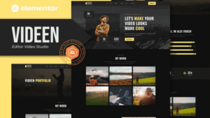 Videen - Video Editor Studio Elementor Template Kit