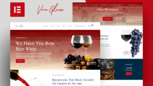 Vine Gloss - Wine Shop & Vineyard Template Kit