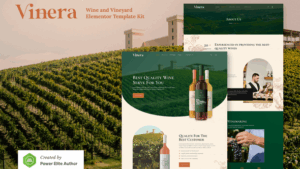 Vinera – Wine & Vineyard Elementor Template Kit