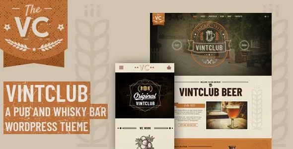 VintClub v1.1.0 一款酒吧和威士忌主题 WordPress主题