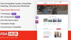 VisaHub v1.2.3 Immigration Consulting WordPress Theme