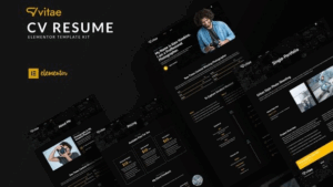 Vitae - CV Resume Elementor Template Kit