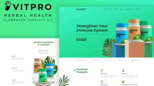 Vitpro - Herbal Health Elementor Template kit