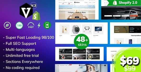 Vodoma (v3.1.4) Fastest Multipurpose Shopify Theme