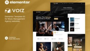 Voiz – Music Management Agency Elementor Template Kit