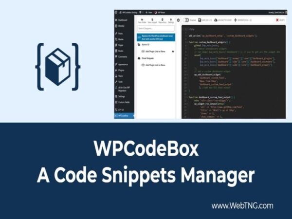 WPCodeBox (v2.1.2.1) The easiest way to add Code Snippets to WordPress
