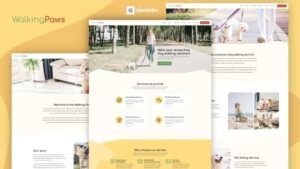 Walking Paws - Dog Walking and Pet Services Elementor Template Kit
