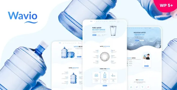 Wavio v1.24 瓶装水配送WordPress主题 - 专业水配送服务网站模板