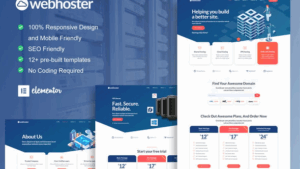 WebHoster - Web Hosting Service Elementor Template Kit