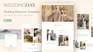 WeddingKit - Invite & Gallery Event Elementor Template Kit