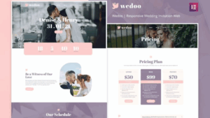 Wedoo - Online Wedding Invitation Elementor Template Kit