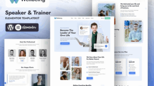 Wellbeing - Speaker & Trainer Elementor Template Kit [Activated]
