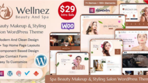 Wellnez (v2.3.5) Beauty Spa Wellness Salon WordPress Theme