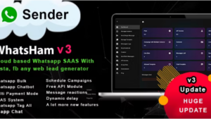 WhatsHam (v6.1) Cloud based WhatsApp SASS System with Lead Generator [Activated]