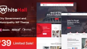 White Hall (v1.6) Municipal and Government WordPress Theme