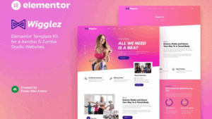 Wigglez – Aerobic & Zumba Studio Elementor Template Kit