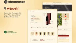 Wineful – Wine Store & Winery Elementor Template Kit