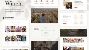 Winela - Wine and Vineyard Elementor Template Kit