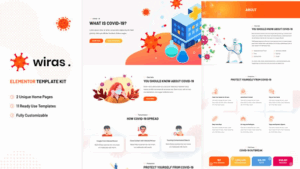 Wiras - Covid-19 Health Elementor Template Kit