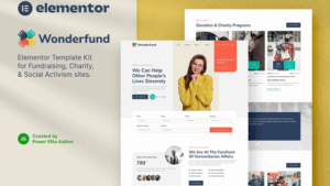Wonderfund – Fundraising & Charity Elementor Template Kit