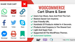WooCommerce Cart Share and Save v3.3.1