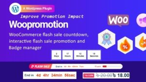 Woopromotion v1.0.7 WooCommerce product promotion sale countdown and Badge Manager